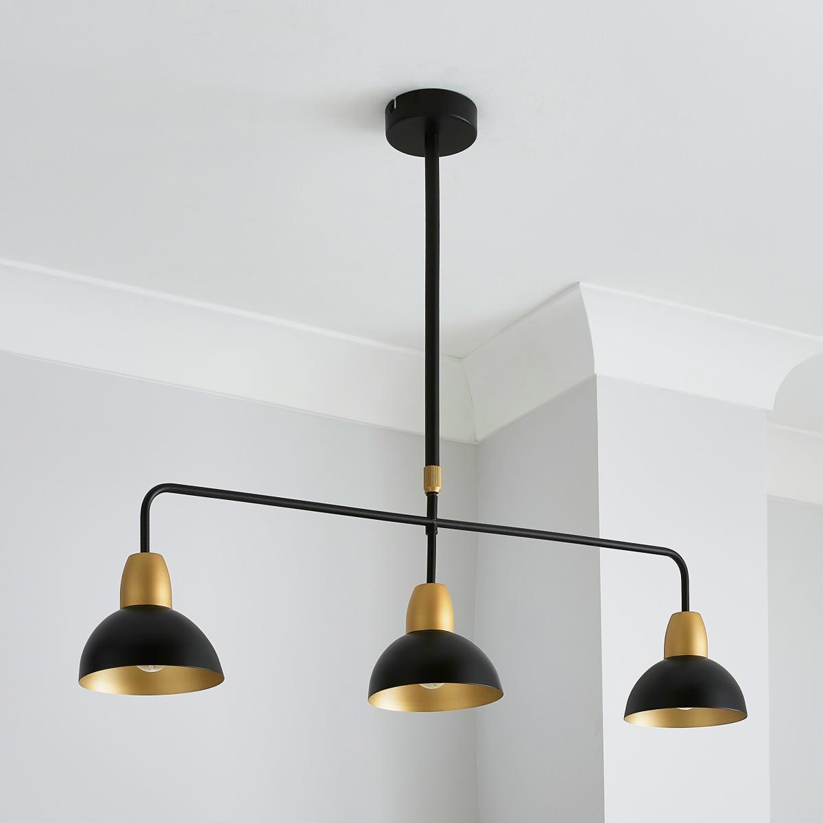 Haus 3 Light Diner Pendant Black – image 2