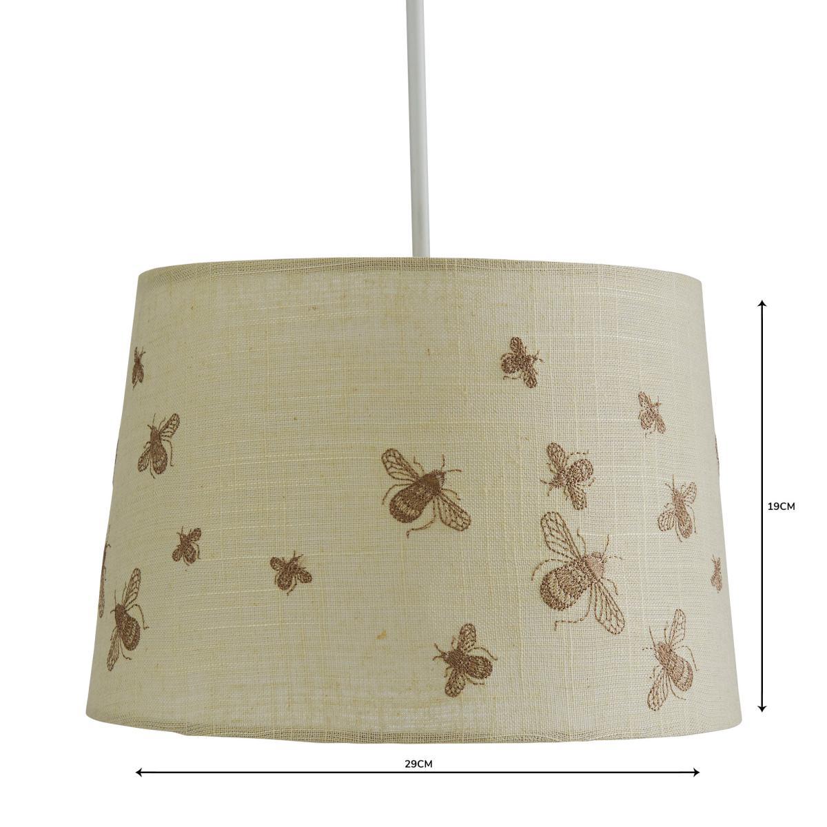 Bumble Embroidered 35cm Tapered Natural Shade Natural – image 4