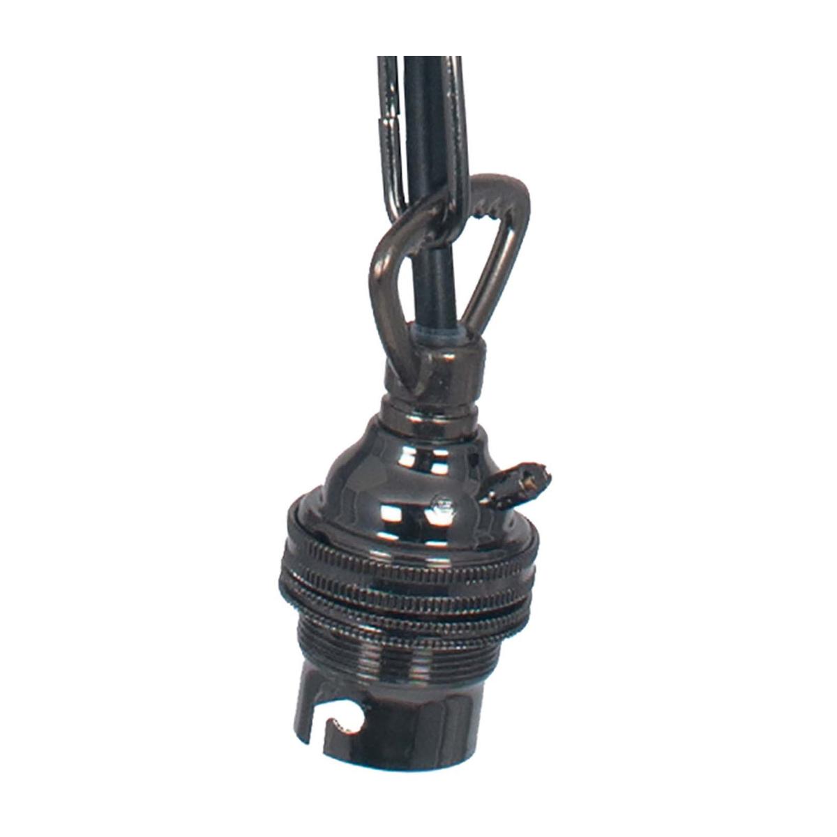 Black Chrome Traditional Ceiling Light Black – image 2