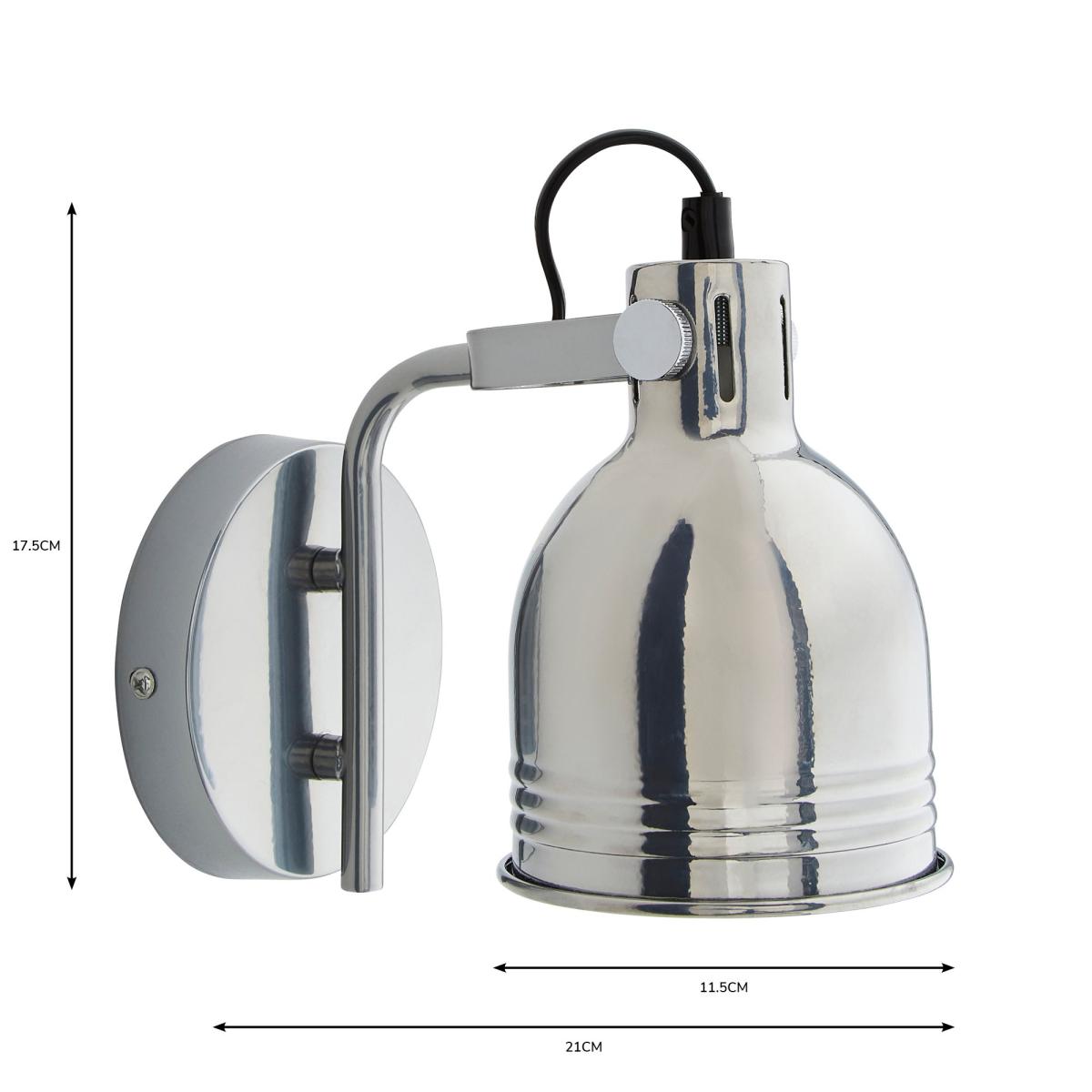Issac Chrome Effect Wall Light Chrome – image 6
