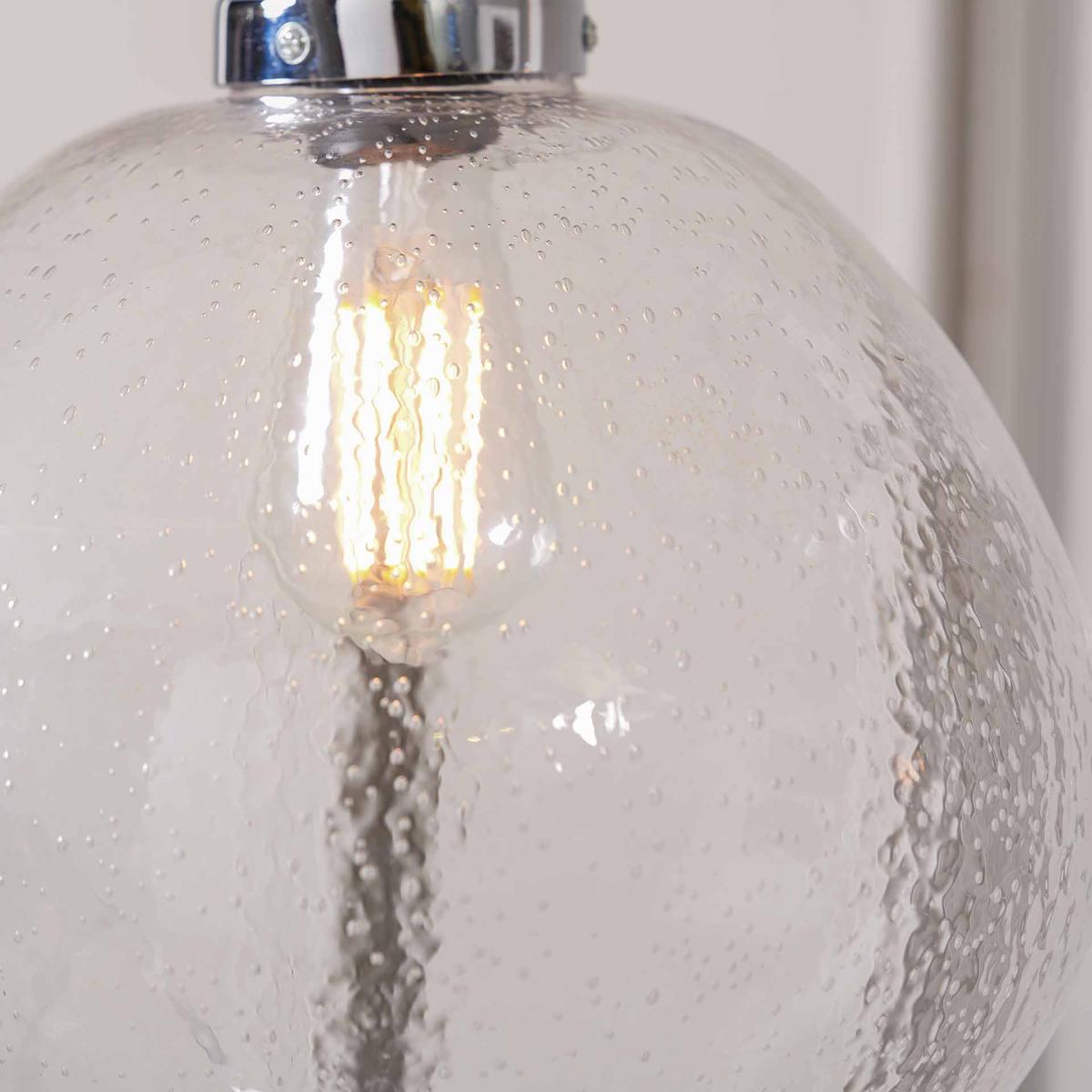 Beja Organic Shape Bubble Glass Pendant Clear – image 2