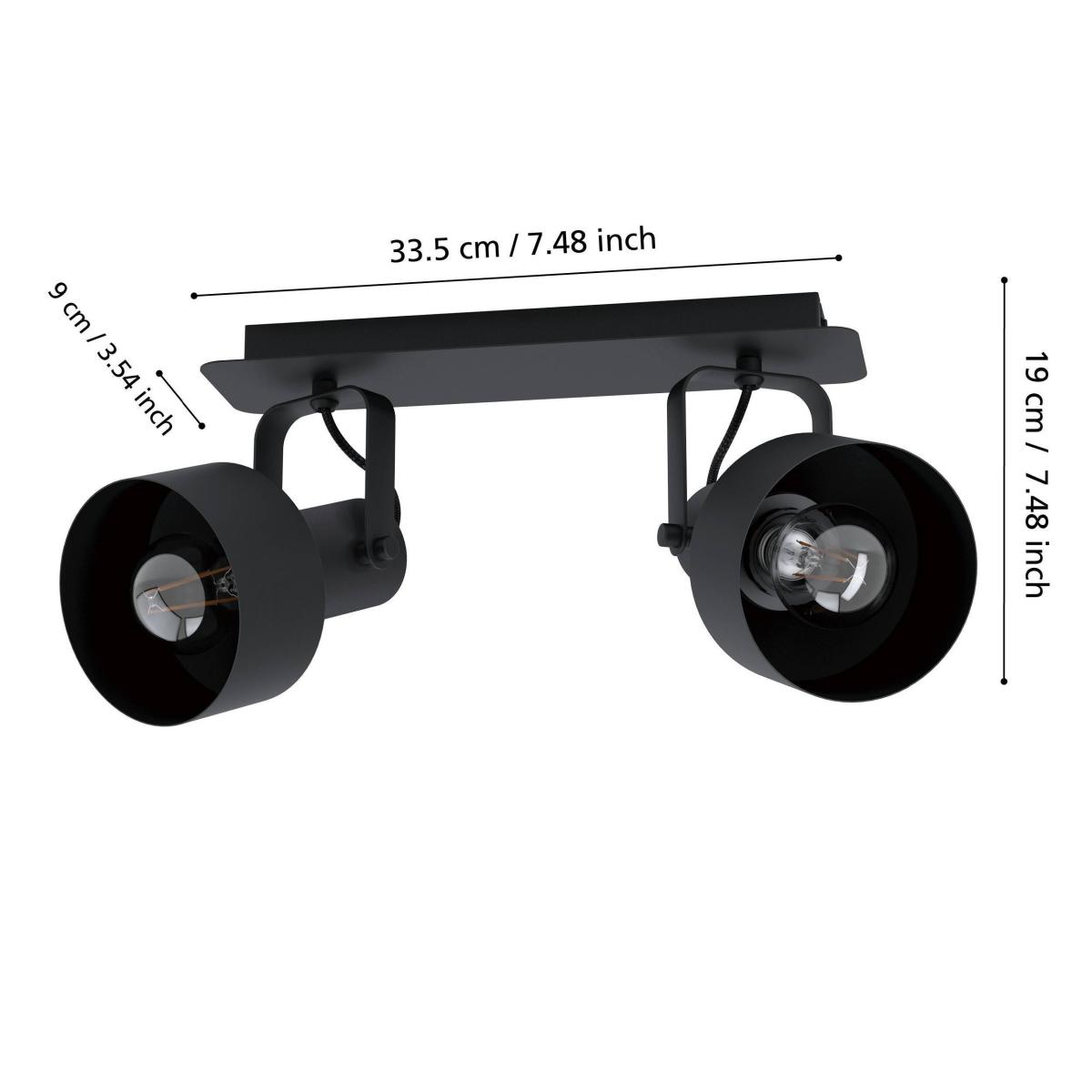 EGLO Casibare 2-Light Spotlight Black – image 4