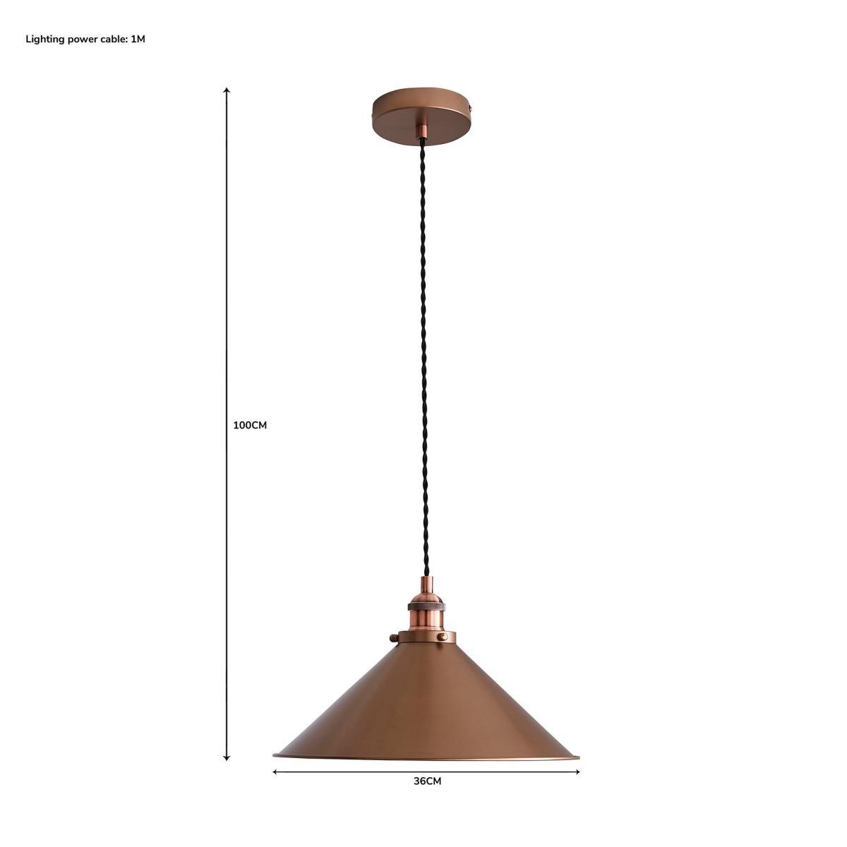 Logan 1 Light Ceiling Fitting Copper – image 8