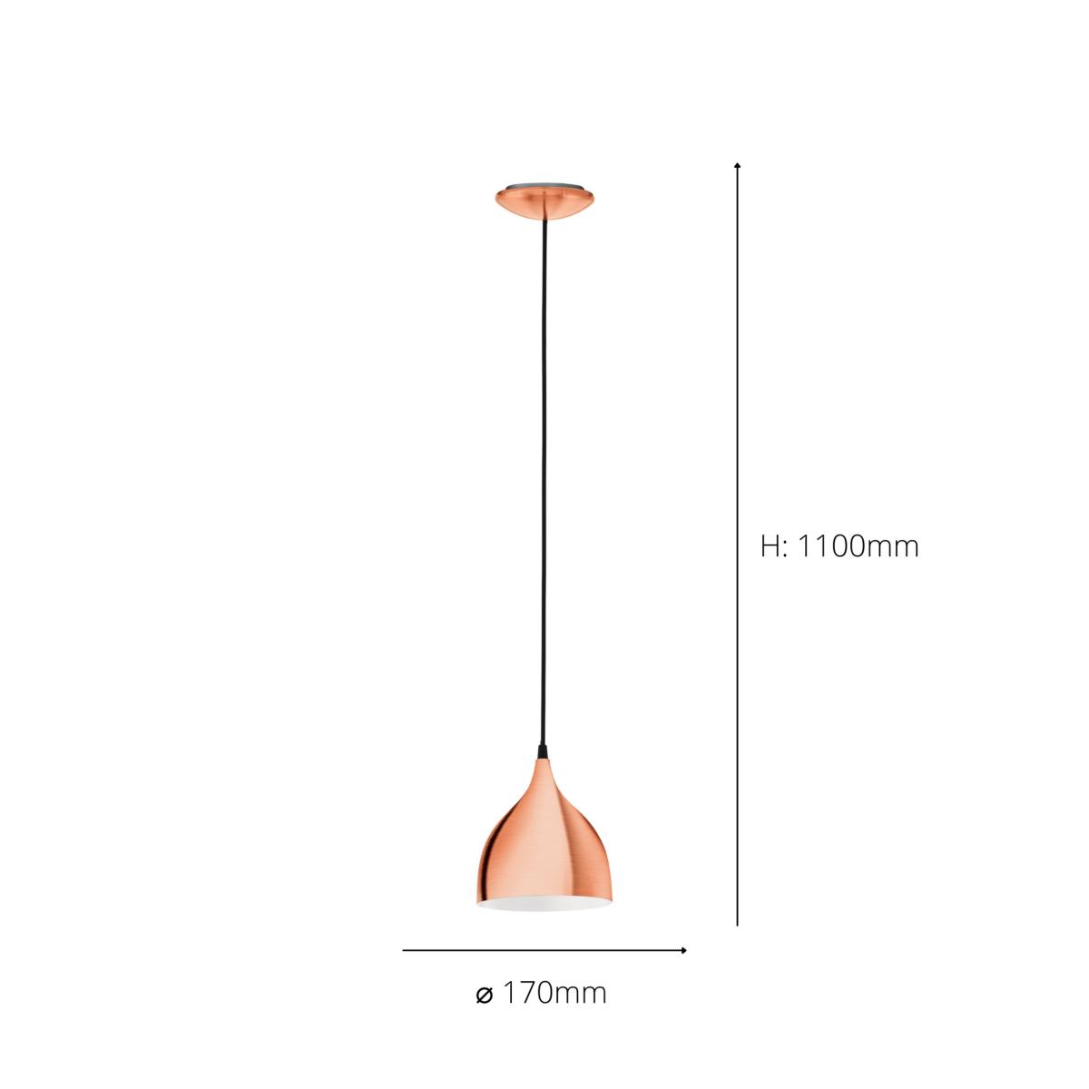 EGLO Coretto Pendant Light Copper – image 4