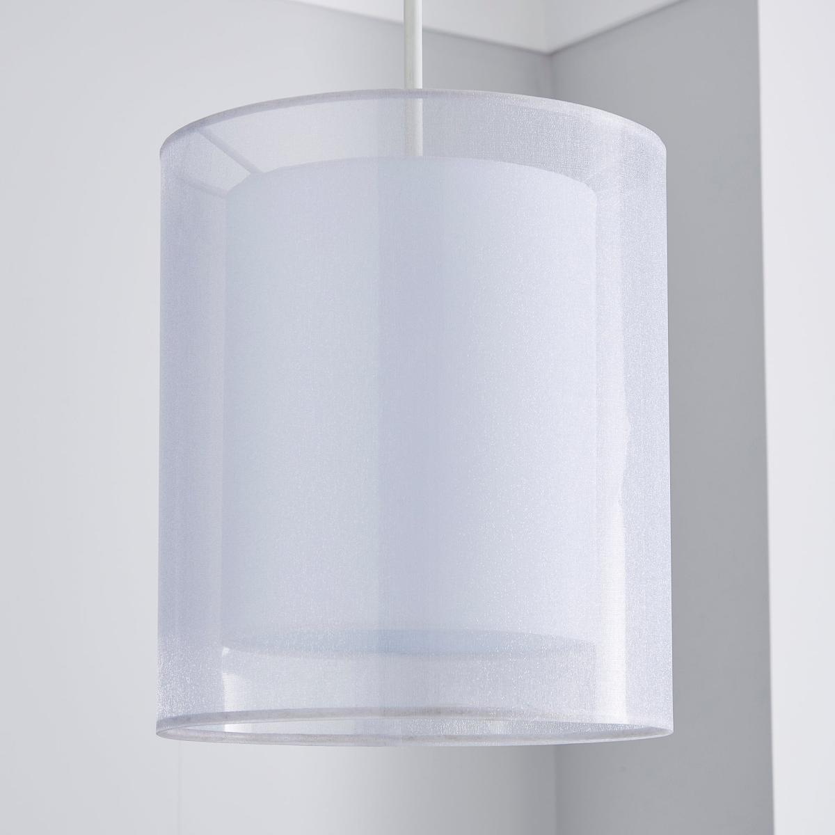 White Echo Organza Cylinder Shade White – image 2