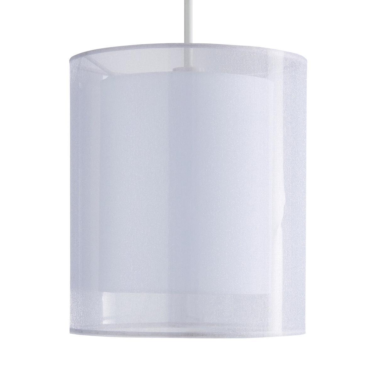 White Echo Organza Cylinder Shade White – image 4