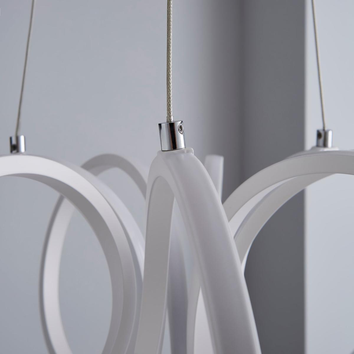 Harper Integrated LED Swirl White Ceiling Fitting White – image 3