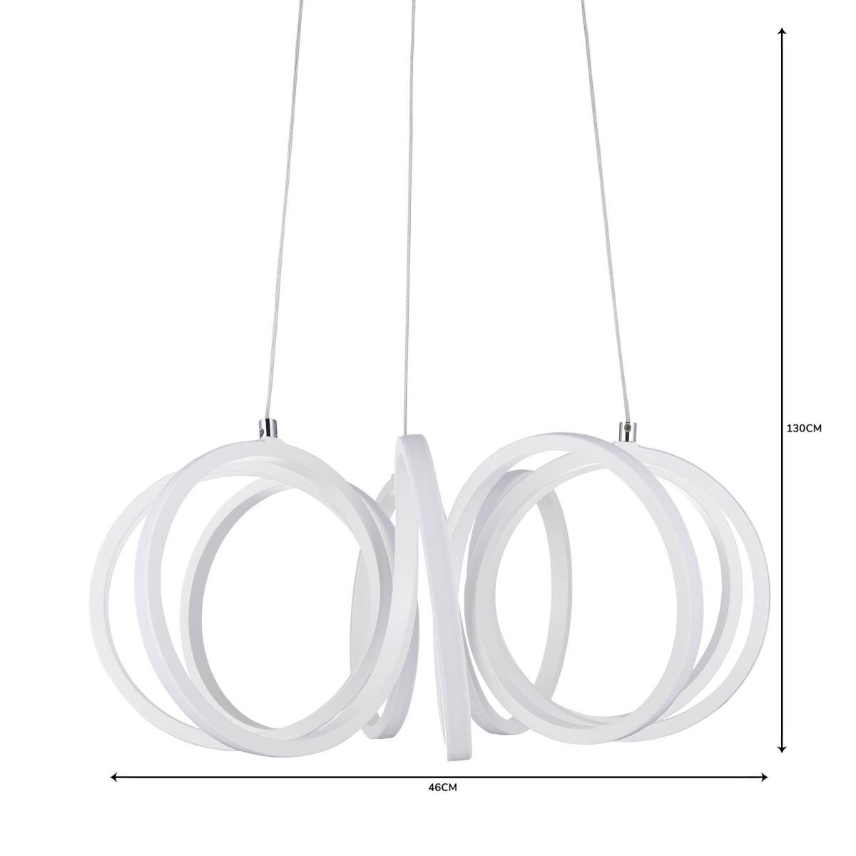 Harper Integrated LED Swirl White Ceiling Fitting White – image 7