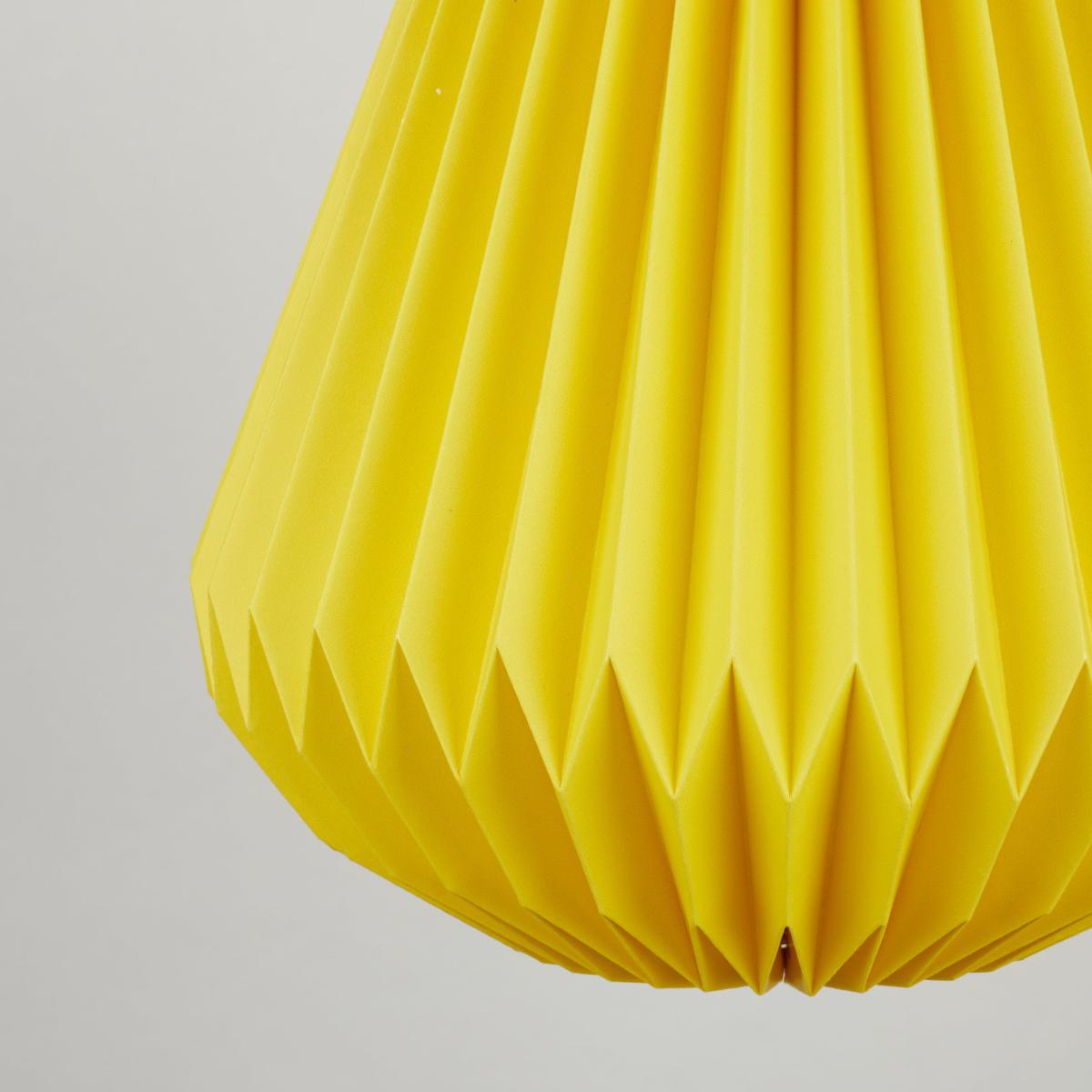 Origami Decagon Easy Fit Pendant Yellow – image 3