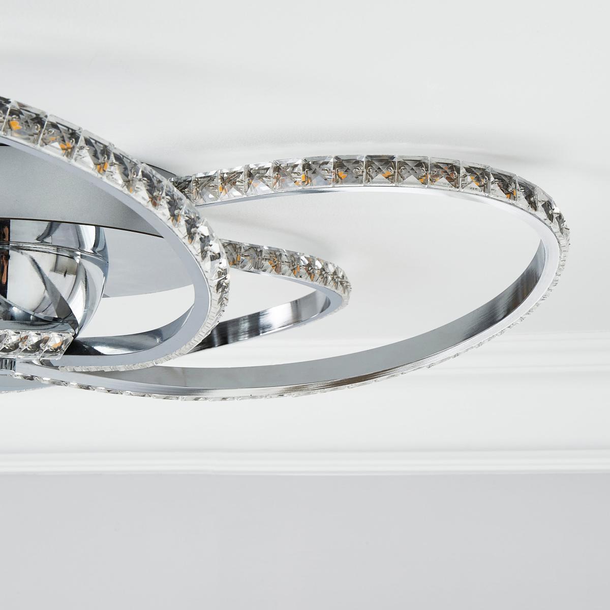 Oria 5 Light LED Chrome Ceiling Fitting Chrome – image 3