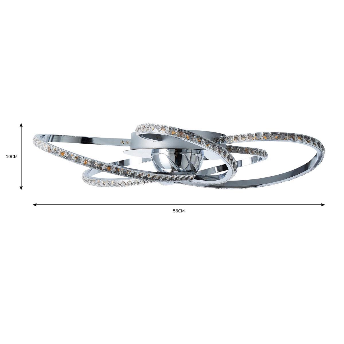 Oria 5 Light LED Chrome Ceiling Fitting Chrome – image 7