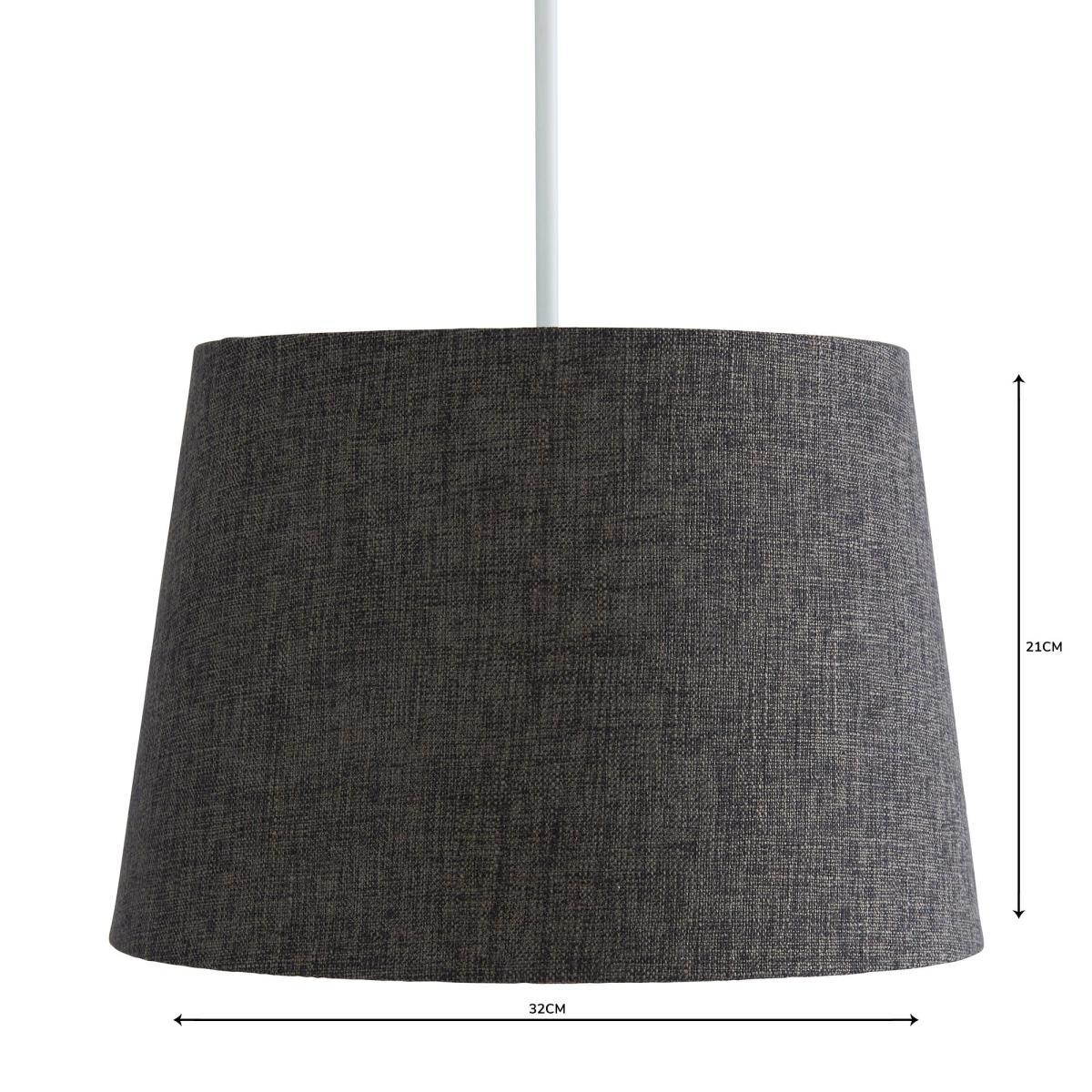 Vermont 30cm Tapered Charcoal Shade Charcoal – image 4