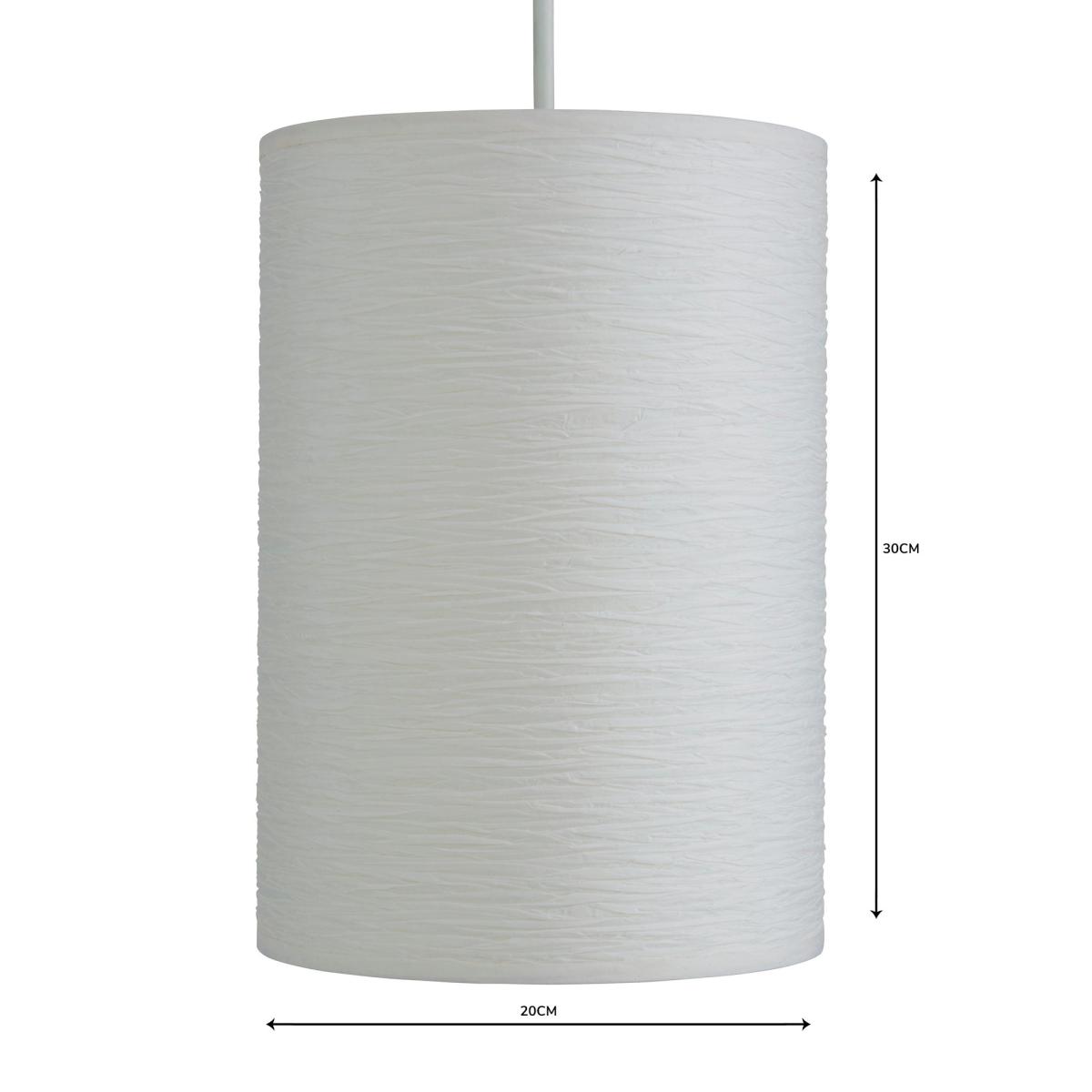 Taora Paper 20cm Cylinder White Shade Cream – image 4