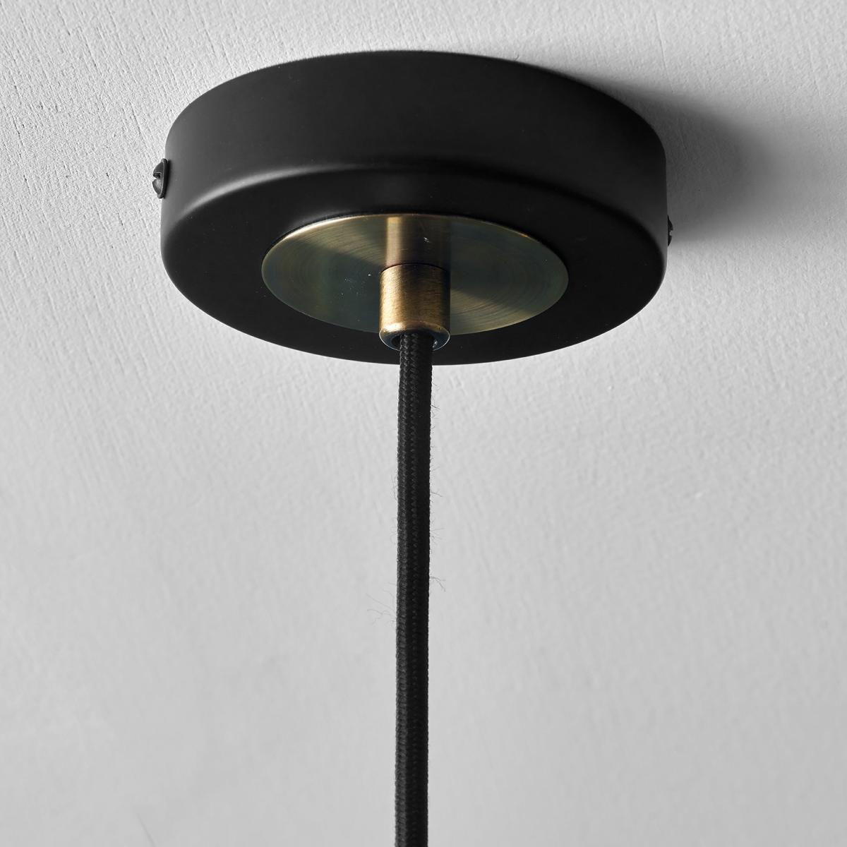 Florence Metal and Glass Pendant Black – image 3