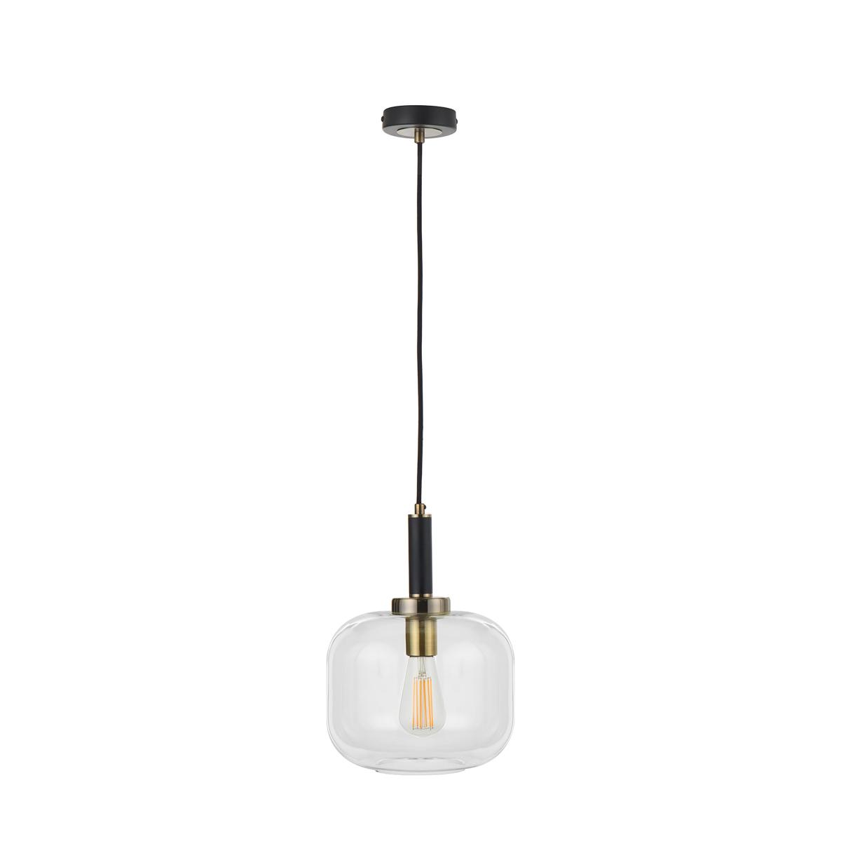 Florence Metal and Glass Pendant Black – image 4