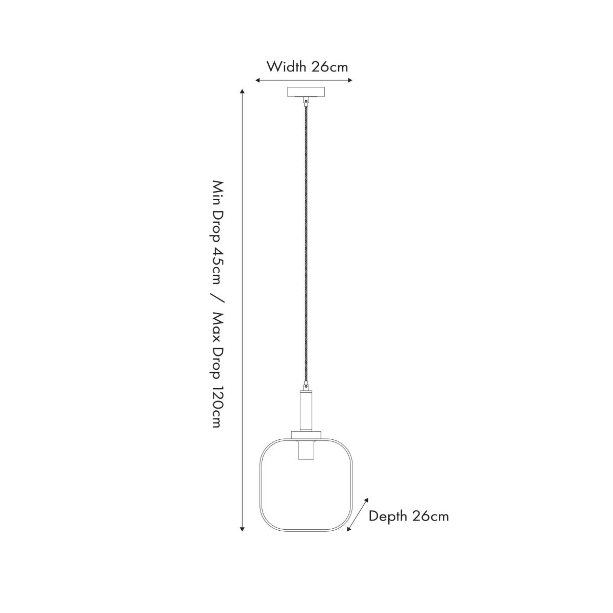 Florence Metal and Glass Pendant Black – image 5