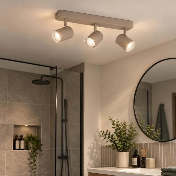 EGLO Consuma 3 Light Adjustable Semi Flush Spotlight Bar – image 1
