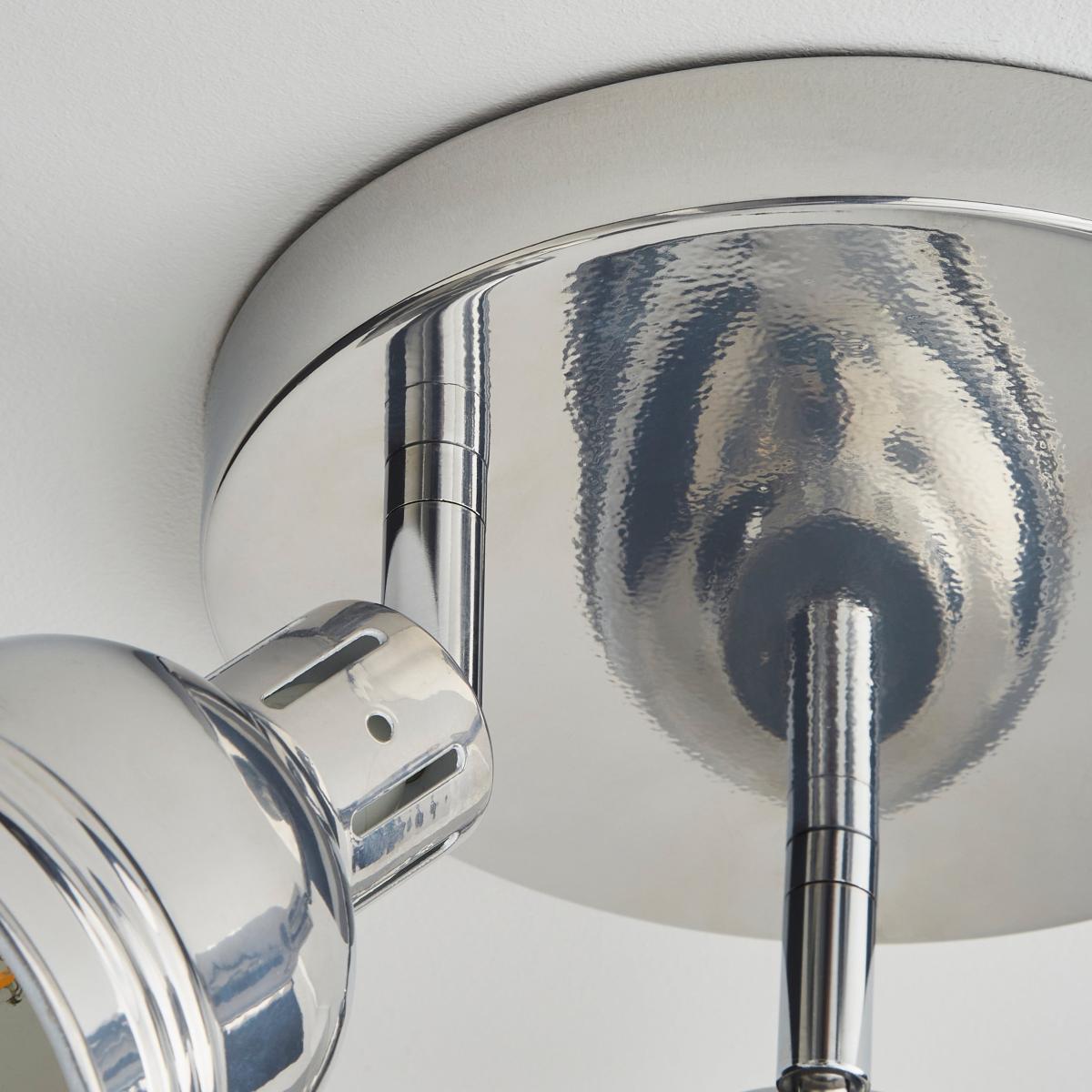 Issac 3 Light Semi Flush Ceiling Fitting Chrome – image 3