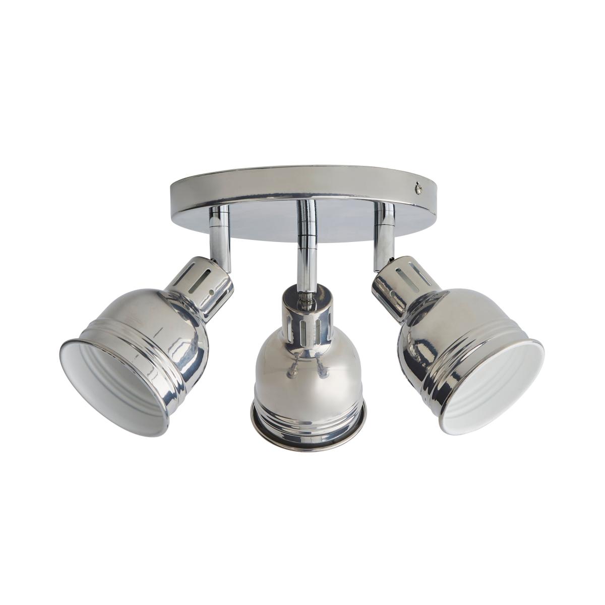 Issac 3 Light Semi Flush Ceiling Fitting Chrome – image 4