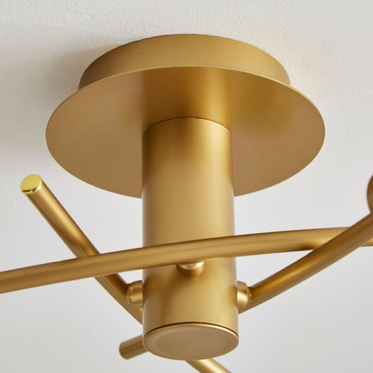 Roz Ribbed 3 Light Semi Flush Ceiling Light – image 4