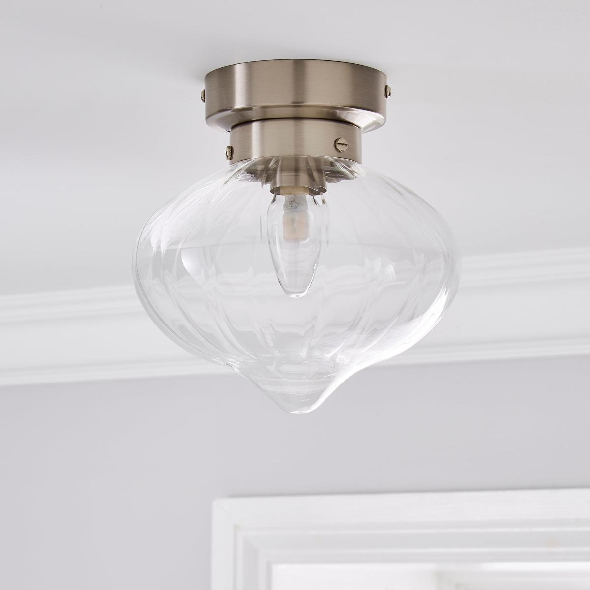 Voyager Bathroom Flush Ceiling Fitting Chrome – image 2