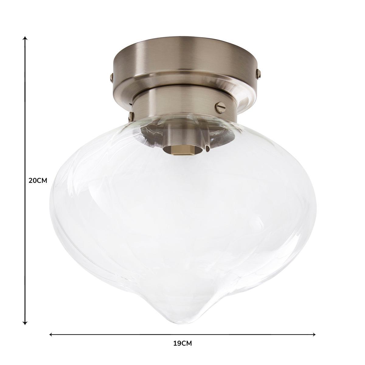 Voyager Bathroom Flush Ceiling Fitting Chrome – image 3