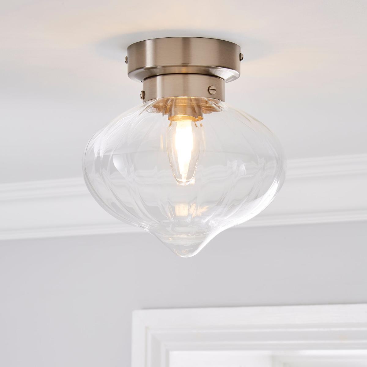 Voyager Bathroom Flush Ceiling Fitting Chrome – image 1