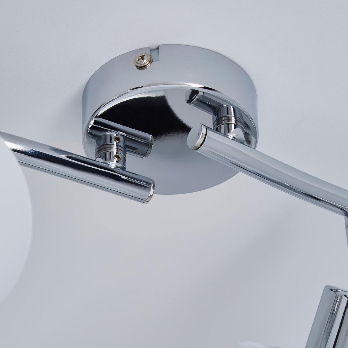 Elva 4 Light White Spotlight Bar Silver – image 4
