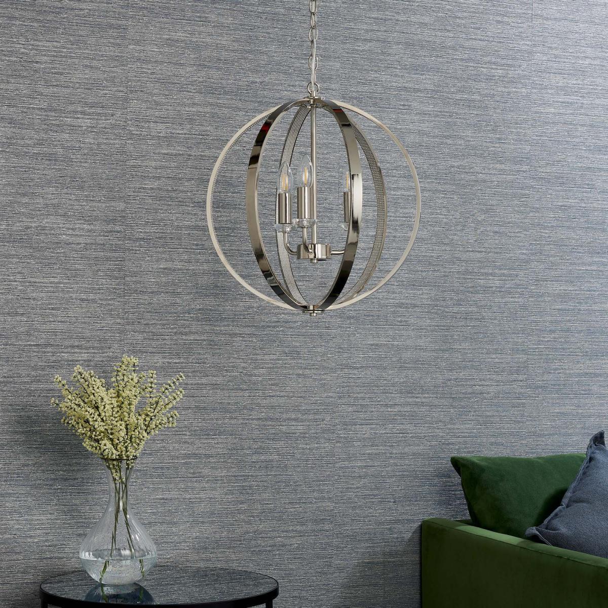 Vogue Ritz 3 Light Ceiling Fitting Chrome Chrome – image 2