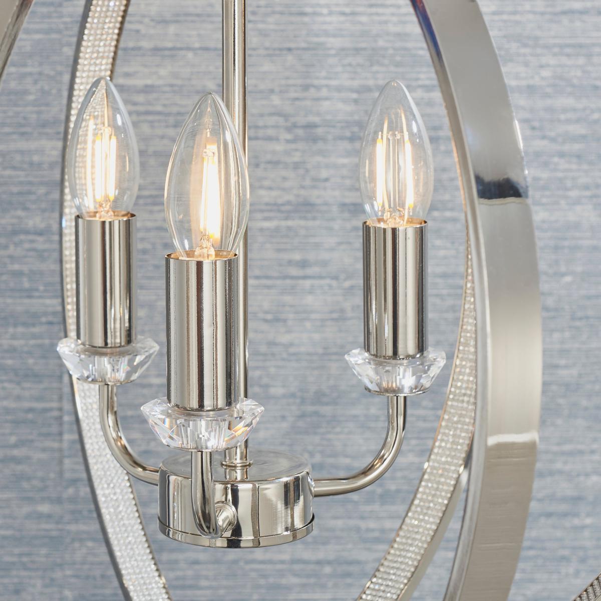 Vogue Ritz 3 Light Ceiling Fitting Chrome Chrome – image 4