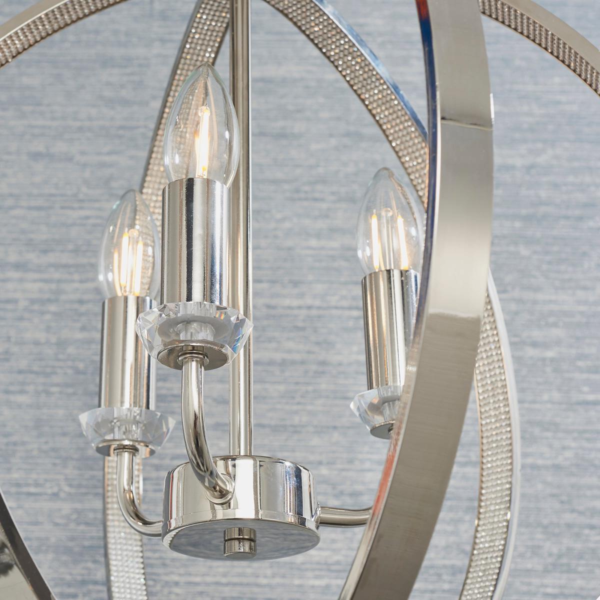 Vogue Ritz 3 Light Ceiling Fitting Chrome Chrome – image 5
