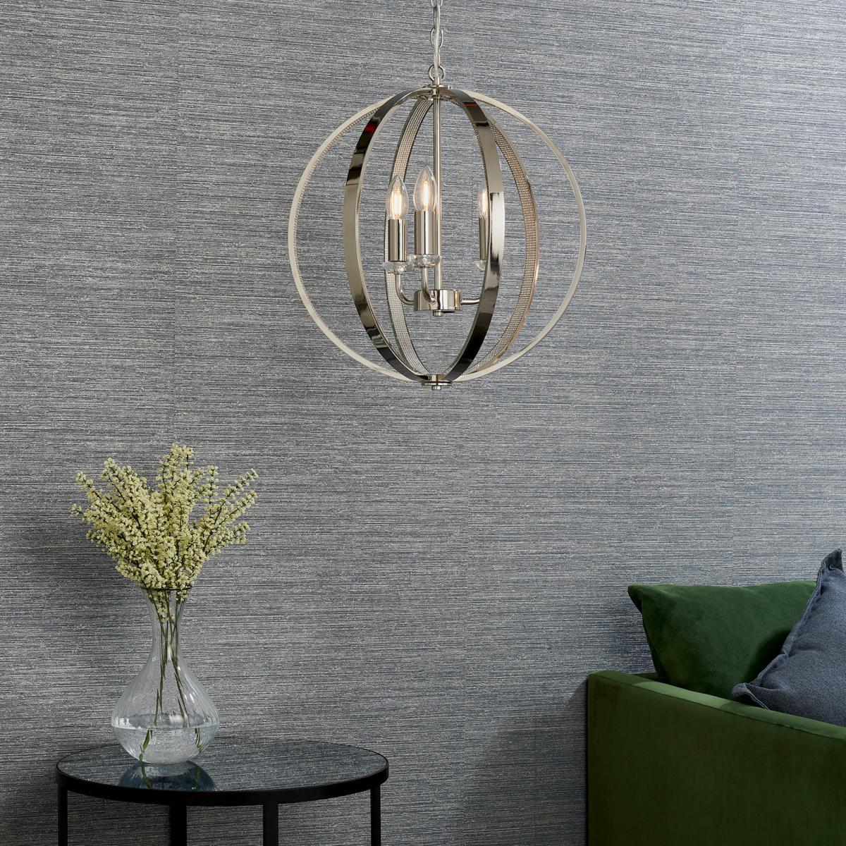 Vogue Ritz 3 Light Ceiling Fitting Chrome Chrome – image 7