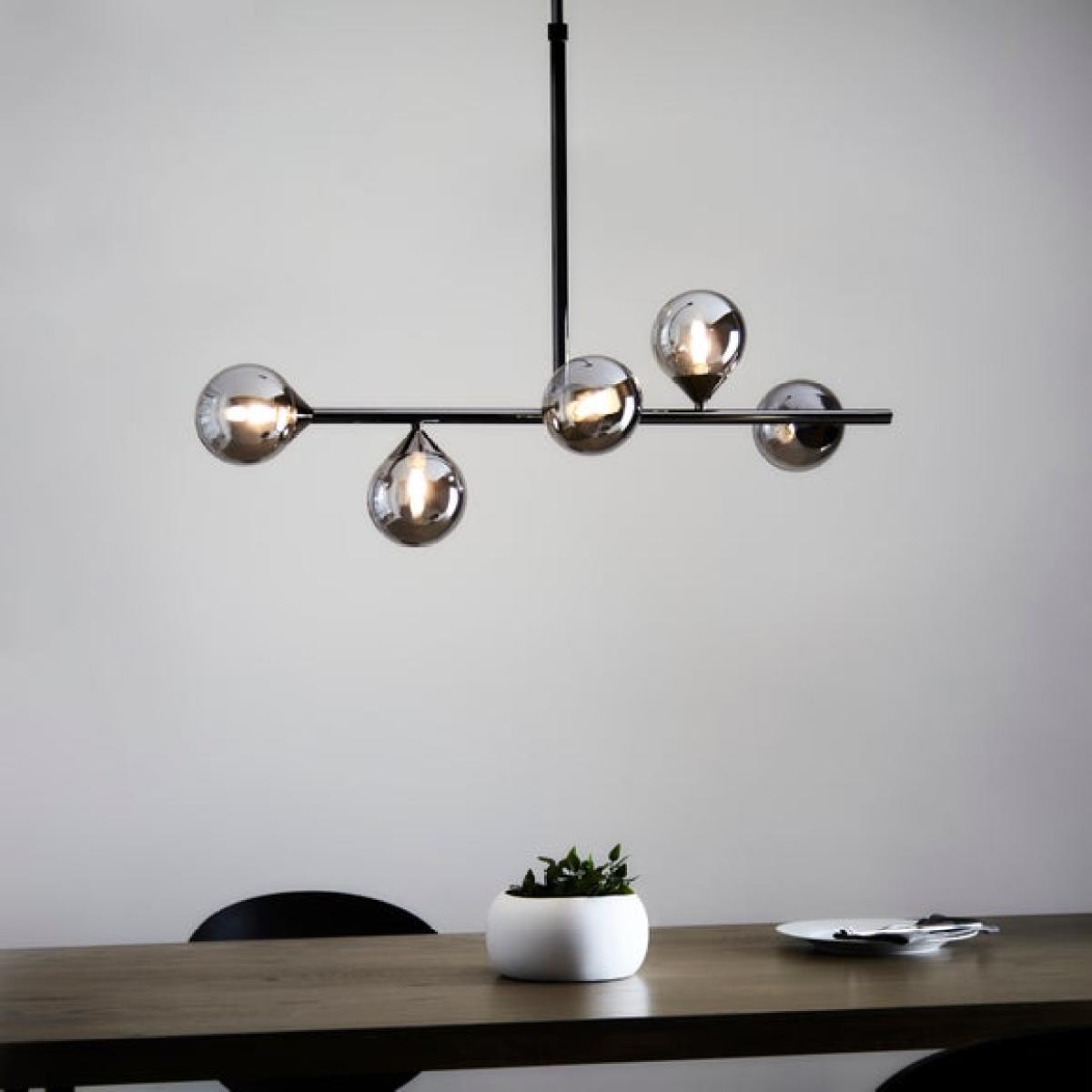 Return - Vogue Willis 5 Light Diner Ceiling Light, Black – image 3