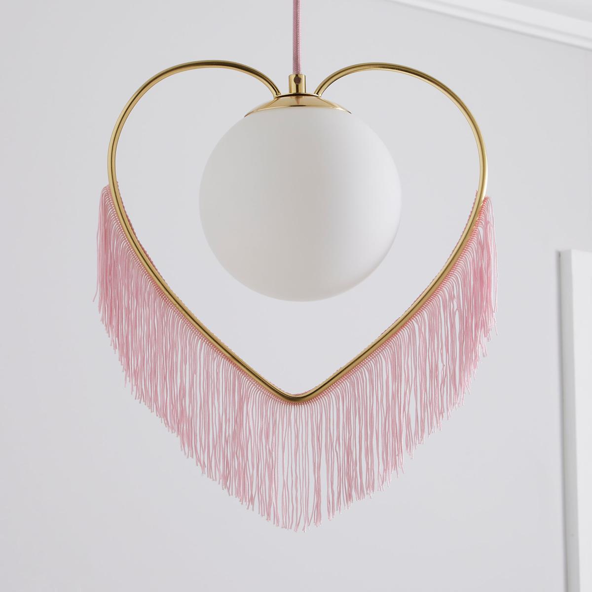 Heart Fringe Ceiling Fitting Gold – image 2