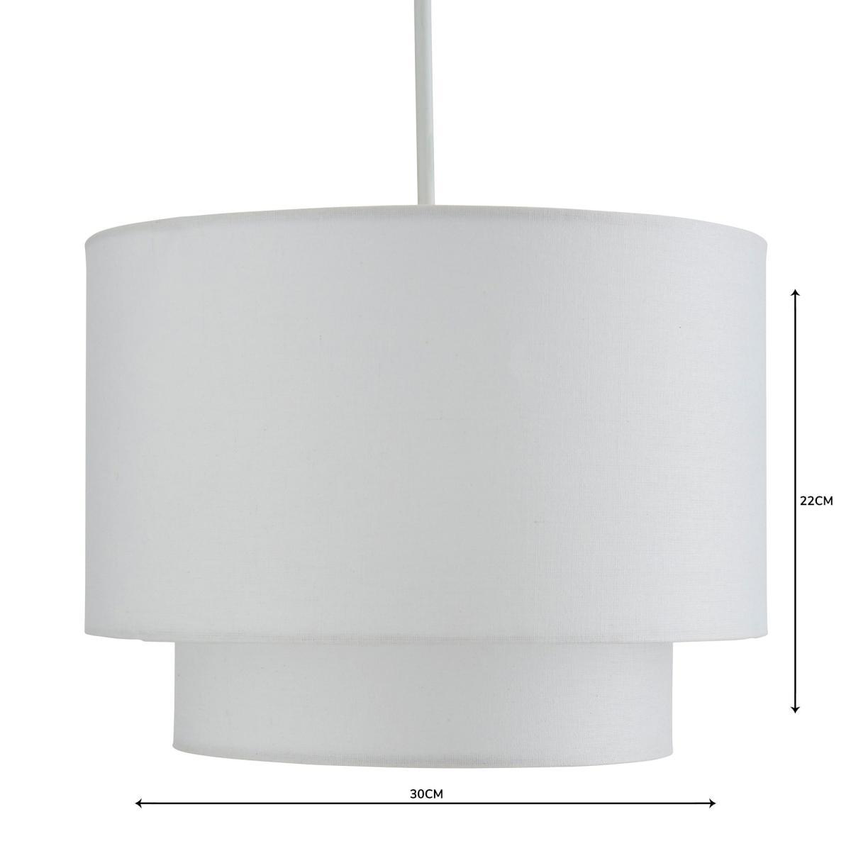Sara 30cm Two Tier White Shade White – image 4