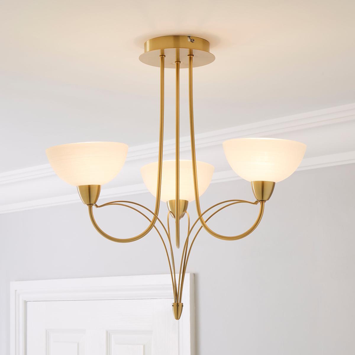 Buville 3 Light Ceiling Fitting Gold – image 1