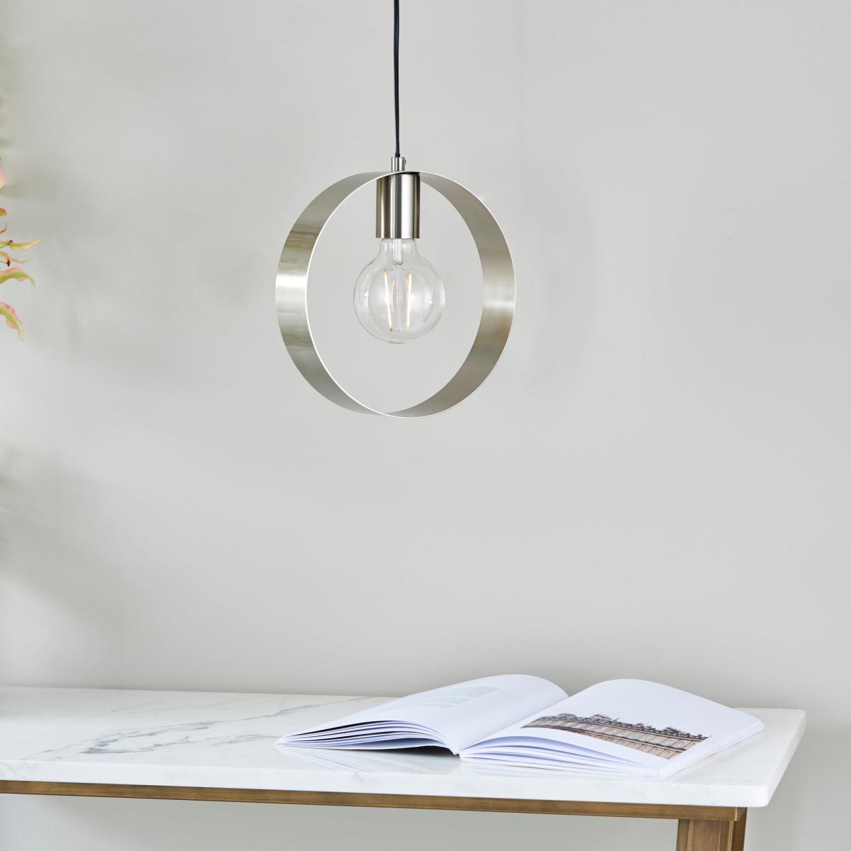 Vogue Circ Pendant Fitting Nickel – image 1