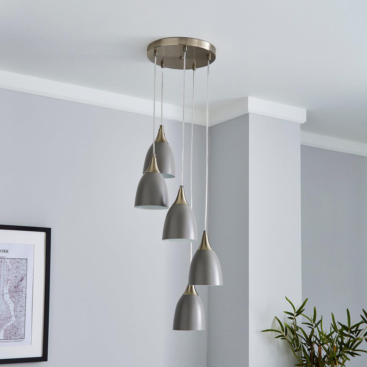 Bea 5 Light Cluster Ceiling Fitting Grey Grey – image 2