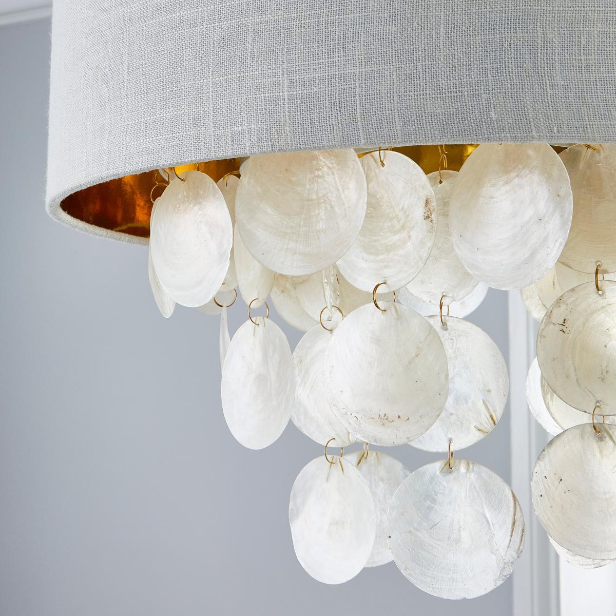 Gemini Capiz Easy Fit Pendant White – image 3