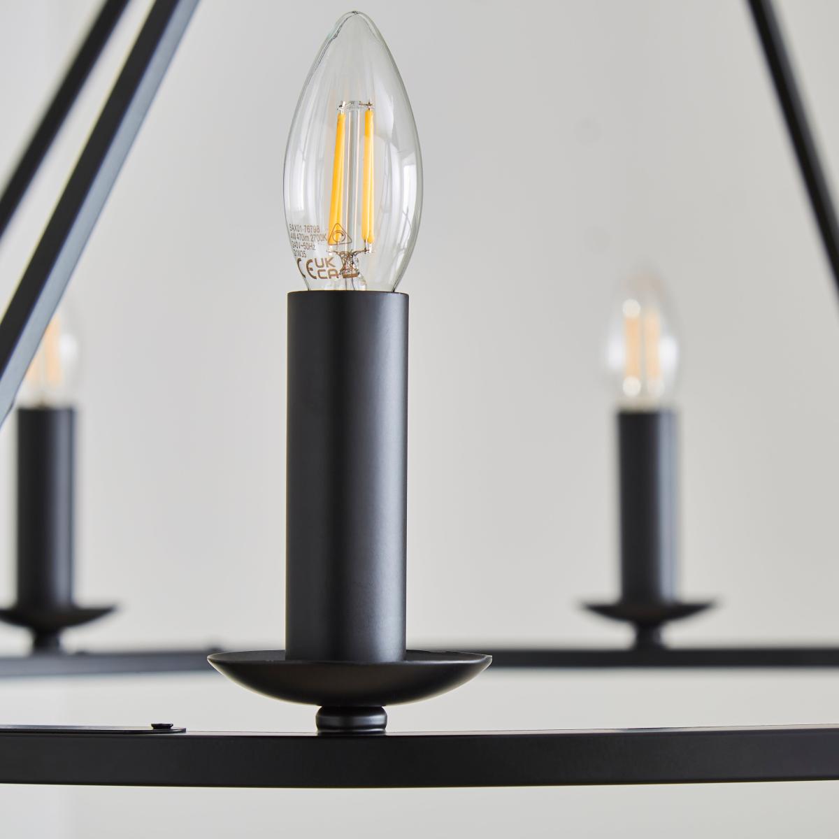 Florence Hoop Chandelier Black – image 3