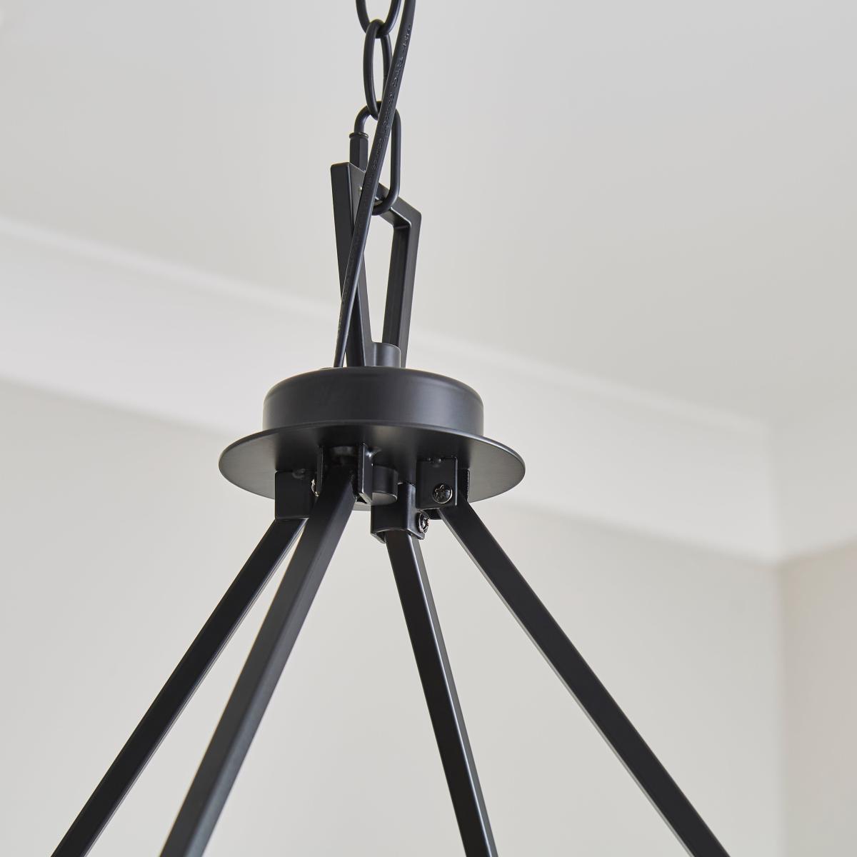 Florence Hoop Chandelier Black – image 4