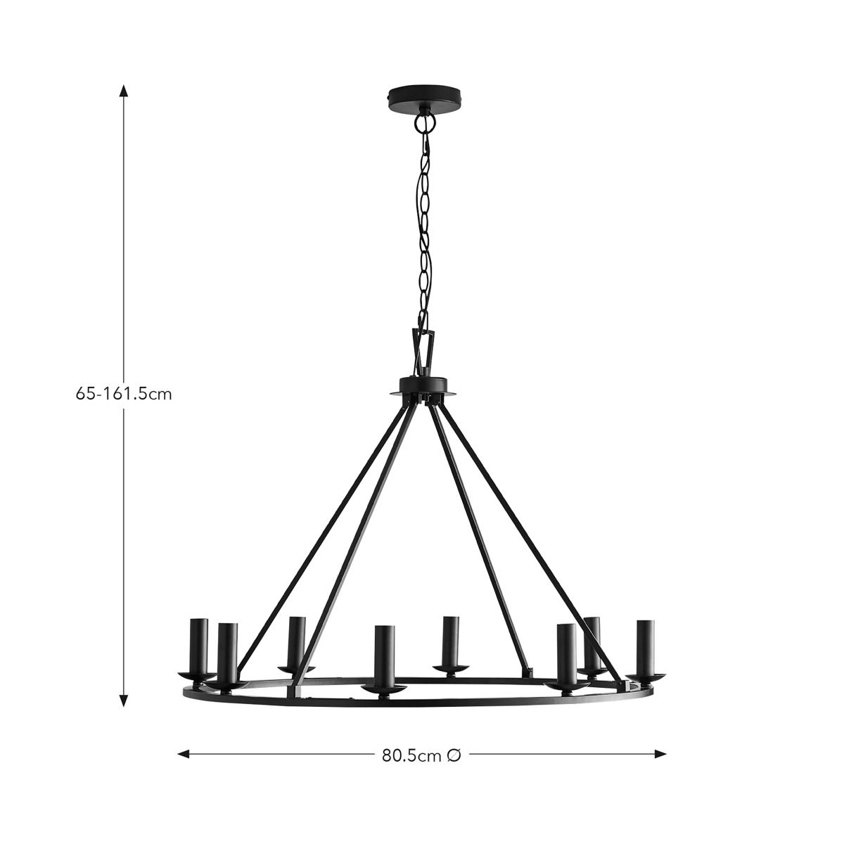 Florence Hoop Chandelier Black – image 5