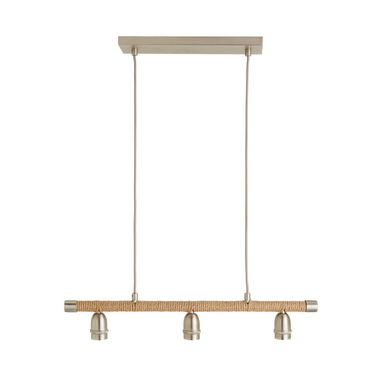Shelley Rope 3 Light Diner Ceiling Fitting Silver – image 5