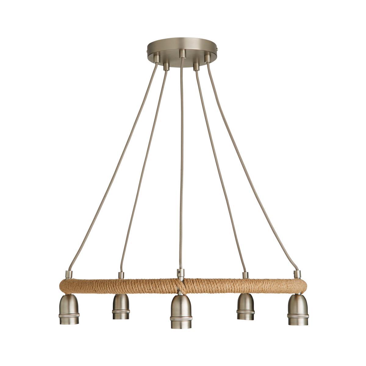 Shelley Rope 5 Light Ceiling Fitting Silver – image 5