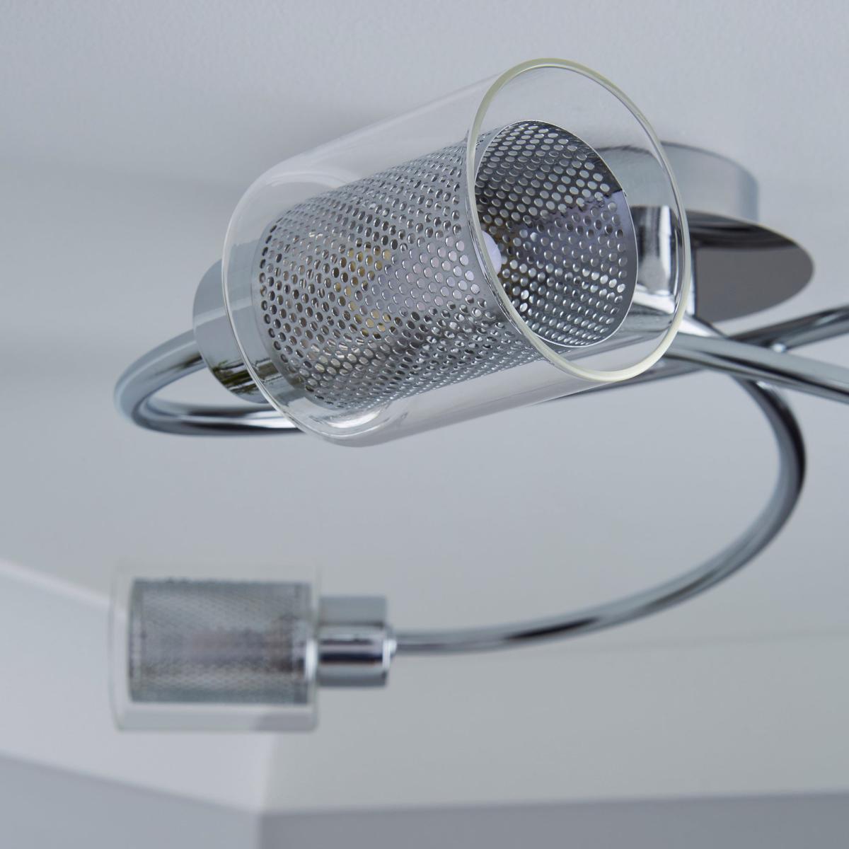 Grace 3 Light Chrome Semi-Flush Ceiling Fitting Silver – image 3