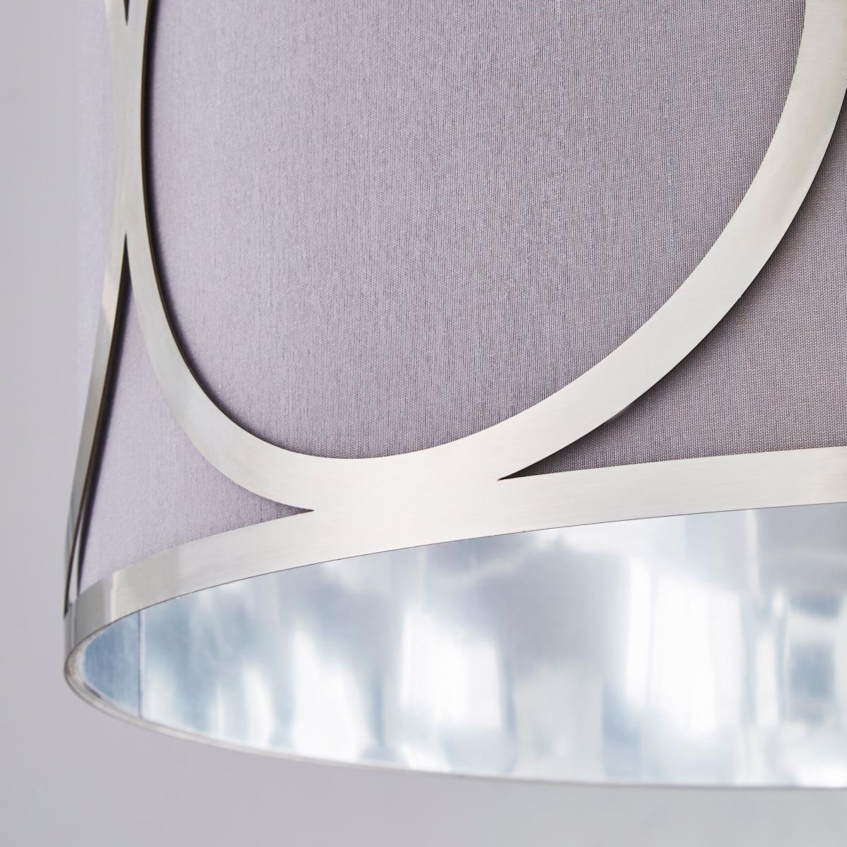 Delphi 1 Light Pendant Ceiling Fitting Silver – image 3