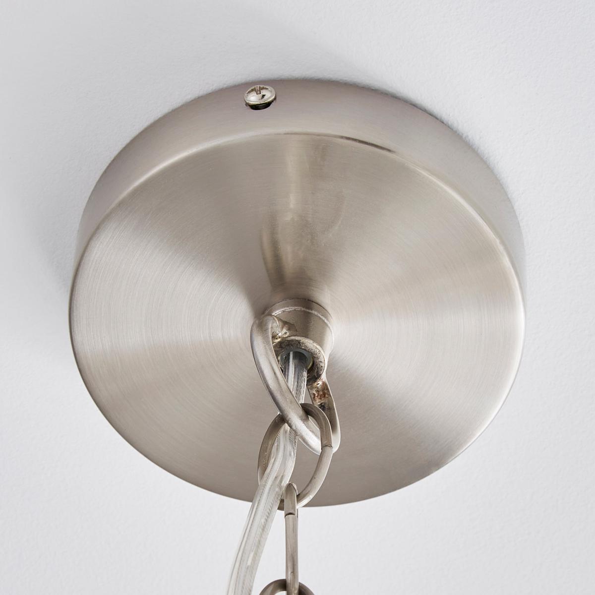Delphi 1 Light Pendant Ceiling Fitting Silver – image 4