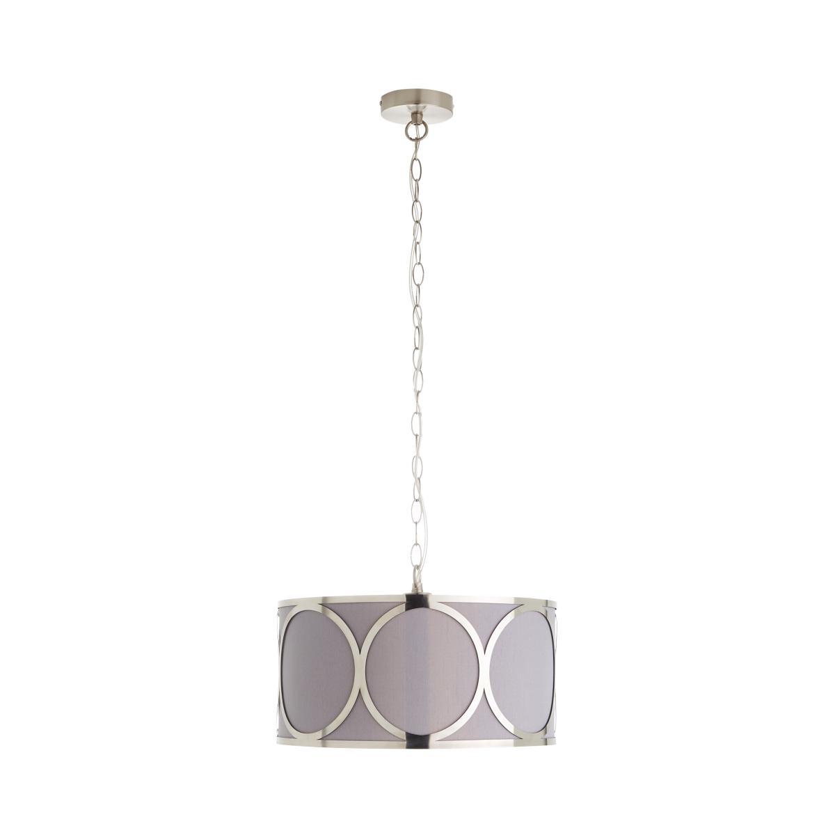Delphi 1 Light Pendant Ceiling Fitting Silver – image 5