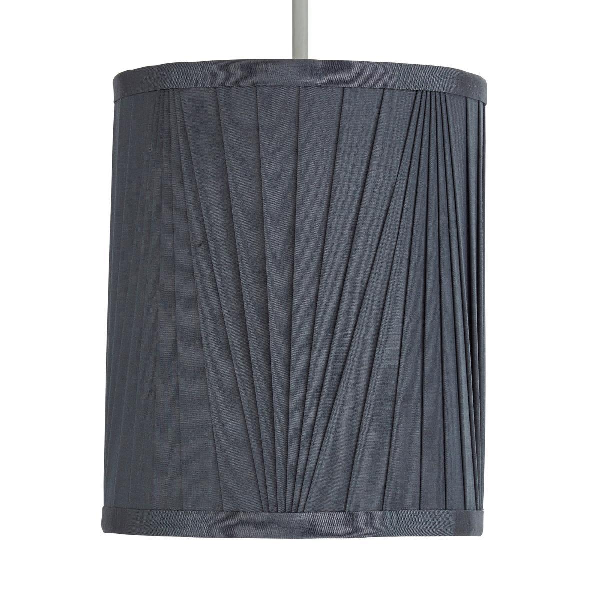 Eliza V Pleat 20cm Cylinder Shade Grey – image 4