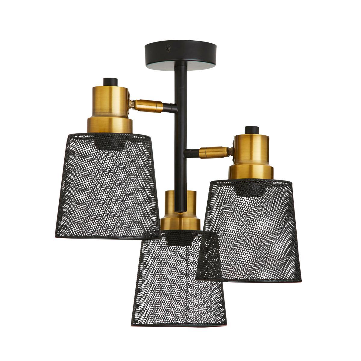 Idris Industrial Ceiling Fitting Black – image 4